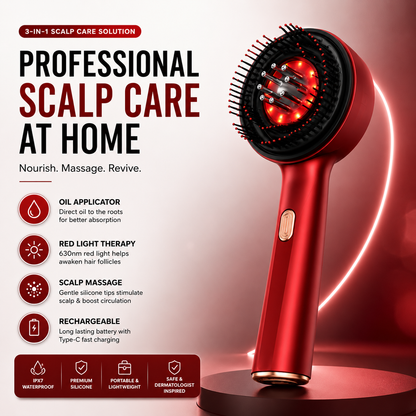 3 In 1  Electric Scalp Massager | IPX7 Waterproof | Headache Relief & Hair Growth