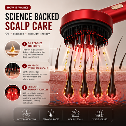 3 In 1  Electric Scalp Massager | IPX7 Waterproof | Headache Relief & Hair Growth