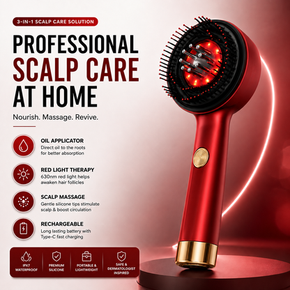 Curavox 3 In 1  Electric Scalp Massager | IPX7 Waterproof | Headache Relief & Hair Growth
